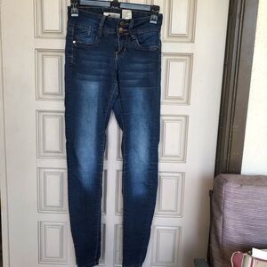 Harley Made With Love Jeans Junior Sz00 Dark Wash Skinny 5 Pocket Style